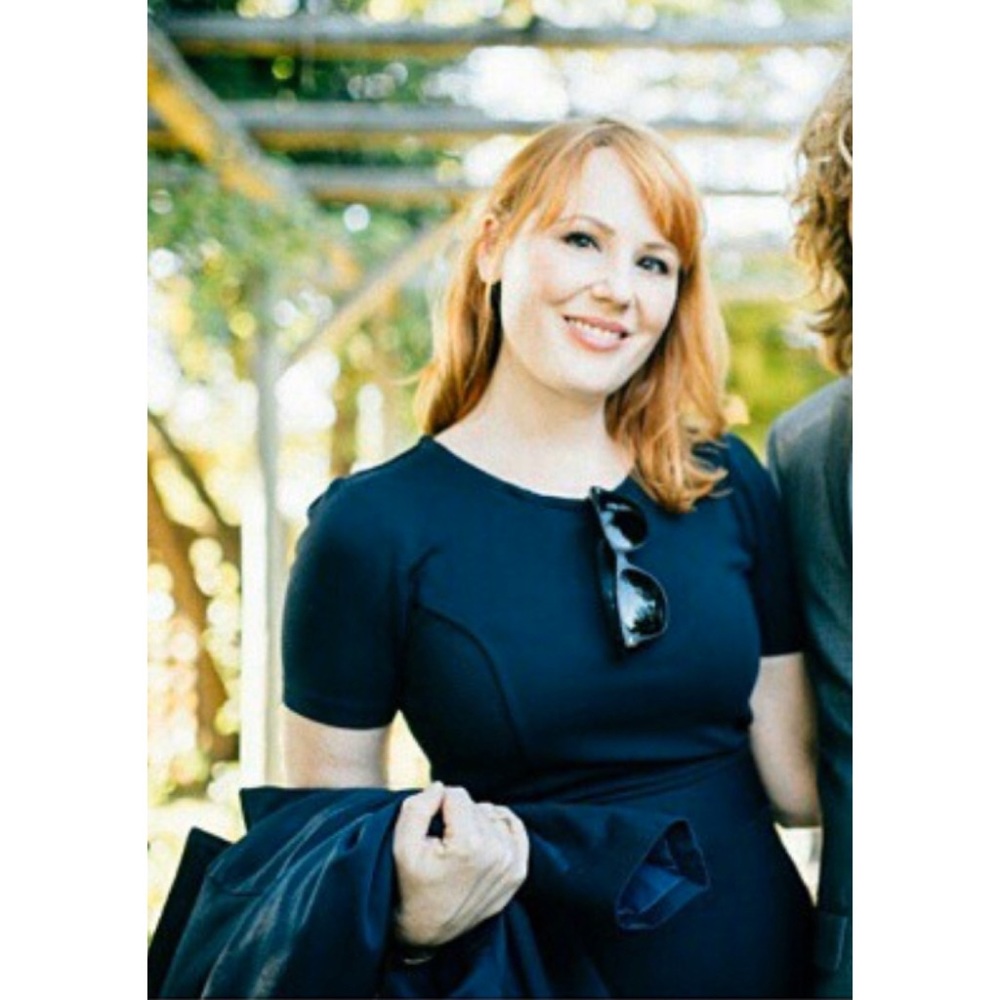 French connection fitted navy dress